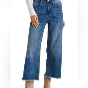 Big Sur Women's Wide-leg Cropped Blue Jeans